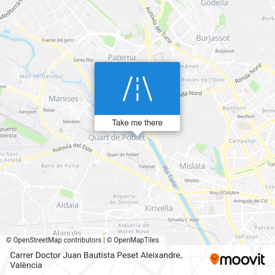 Carrer Doctor Juan Bautista Peset Aleixandre map