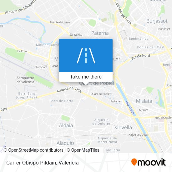 Carrer Obispo Pildain map