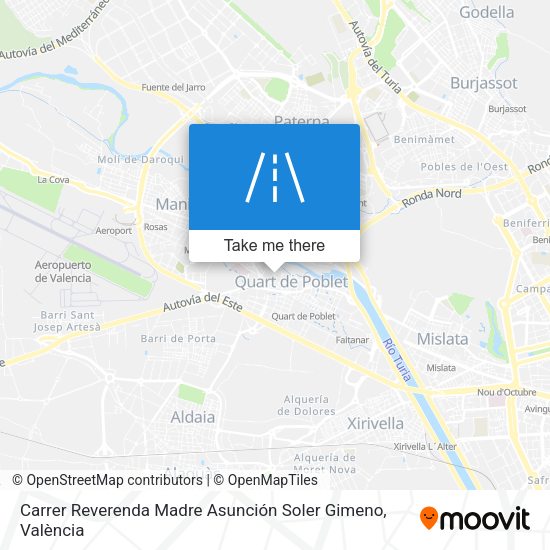 Carrer Reverenda Madre Asunción Soler Gimeno map