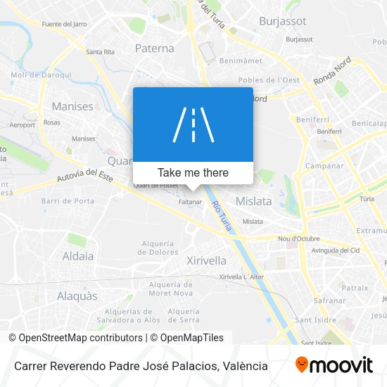 Carrer Reverendo Padre José Palacios map