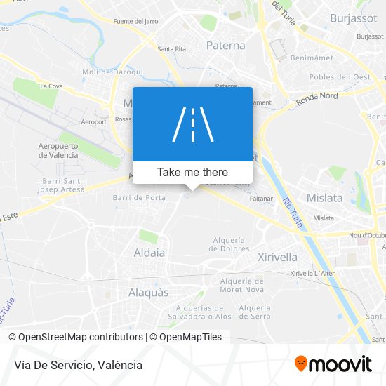 Vía De Servicio map