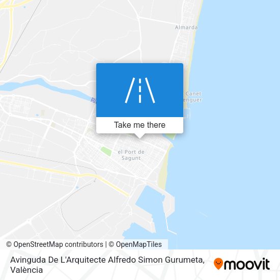 Avinguda De L'Arquitecte Alfredo Simon Gurumeta map