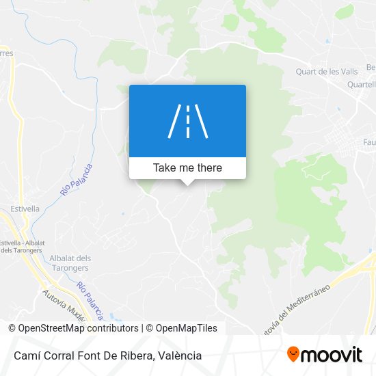 Camí Corral Font De Ribera map