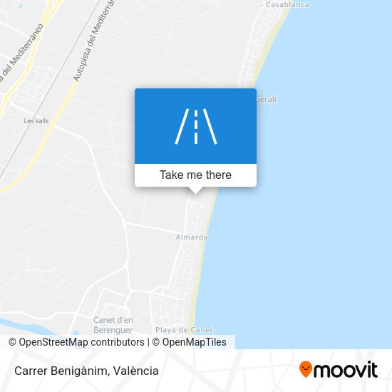 Carrer Benigànim map
