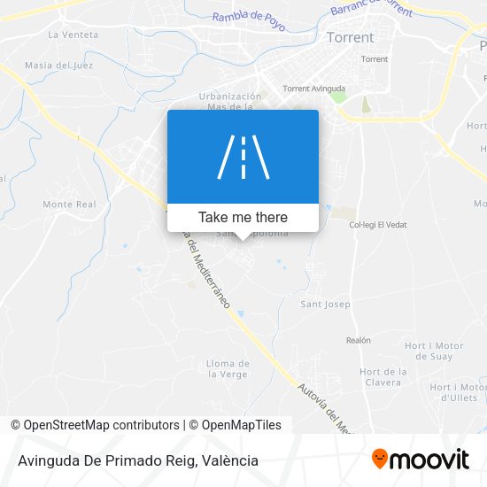 Avinguda De Primado Reig map