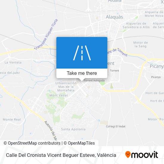 Calle Del Cronista Vicent Beguer Esteve map