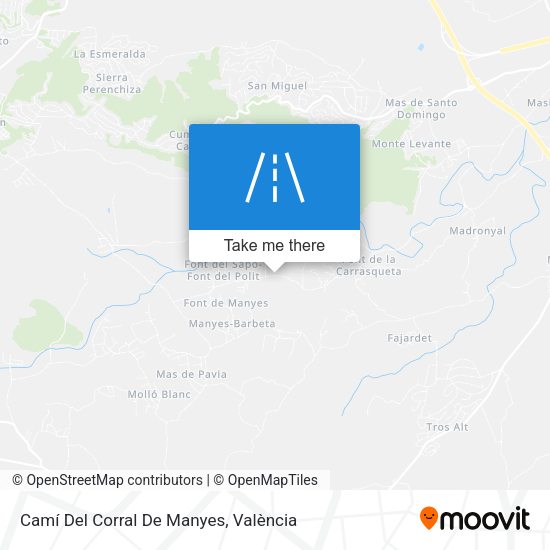 Camí Del Corral De Manyes map