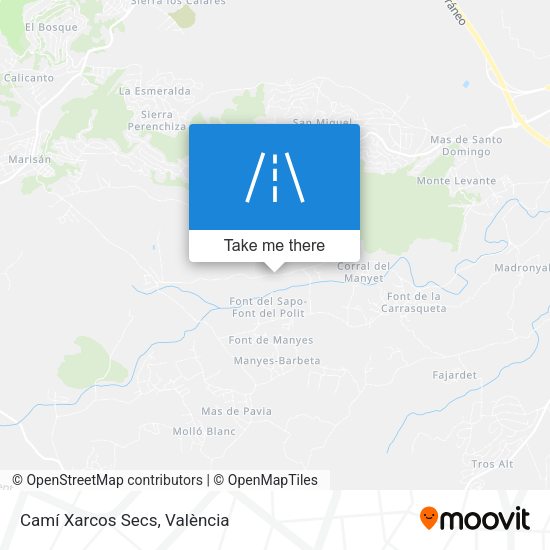 Camí Xarcos Secs map