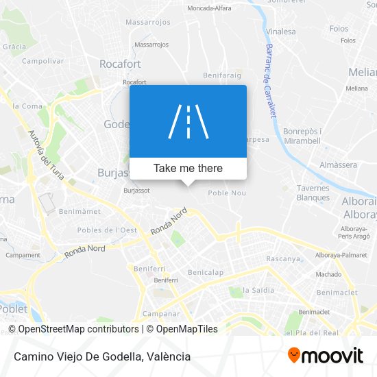 Camino Viejo De Godella map