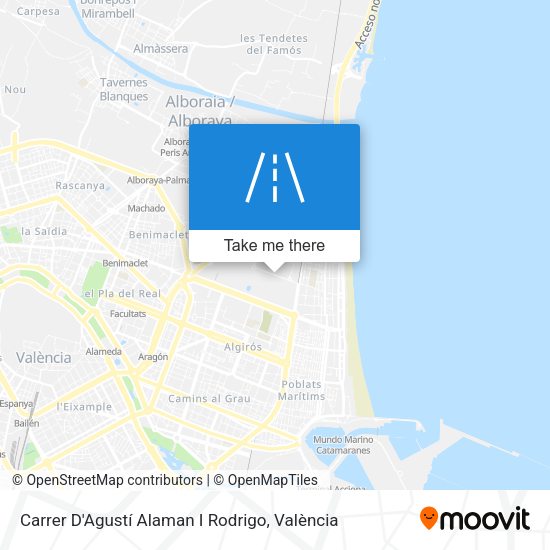 Carrer D'Agustí Alaman I Rodrigo map