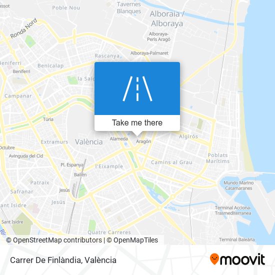 mapa Carrer De Finlàndia