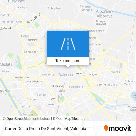 Carrer De La Presó De Sant Vicent map