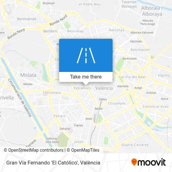 Gran Vía Fernando 'El Católico' map
