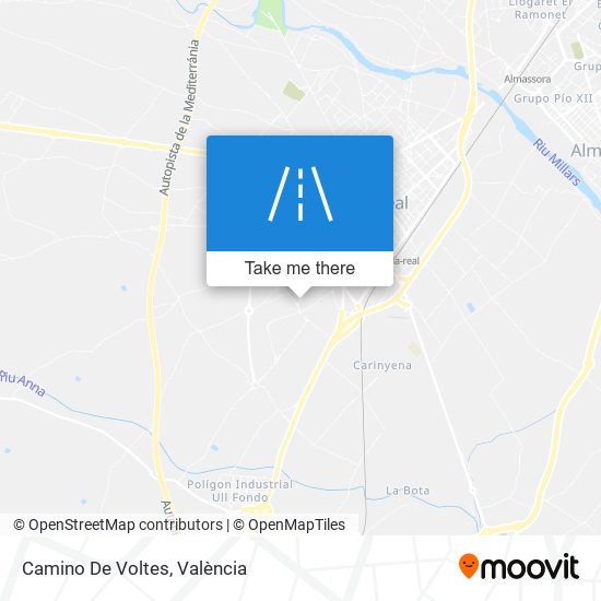 Camino De Voltes map