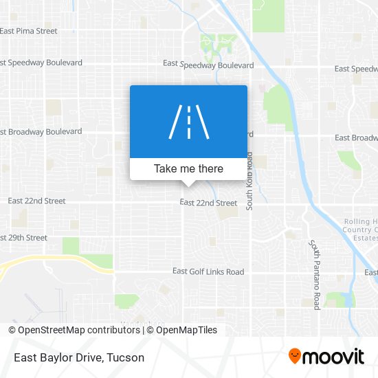 East Baylor Drive map