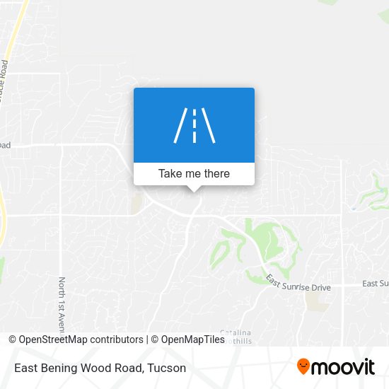 East Bening Wood Road map
