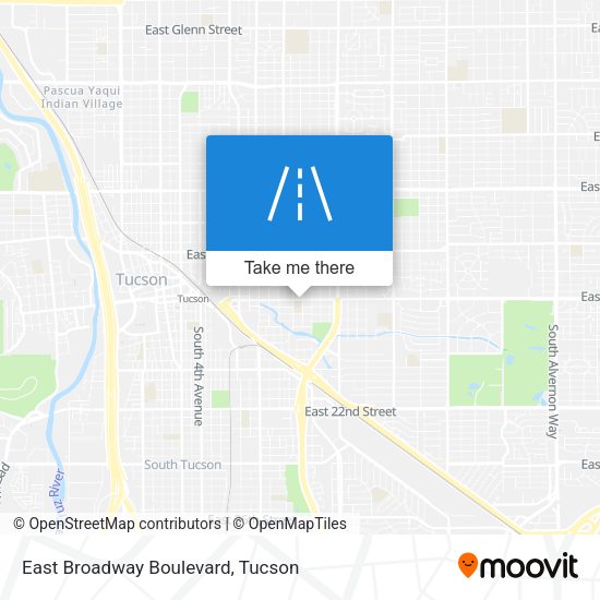 East Broadway Boulevard map