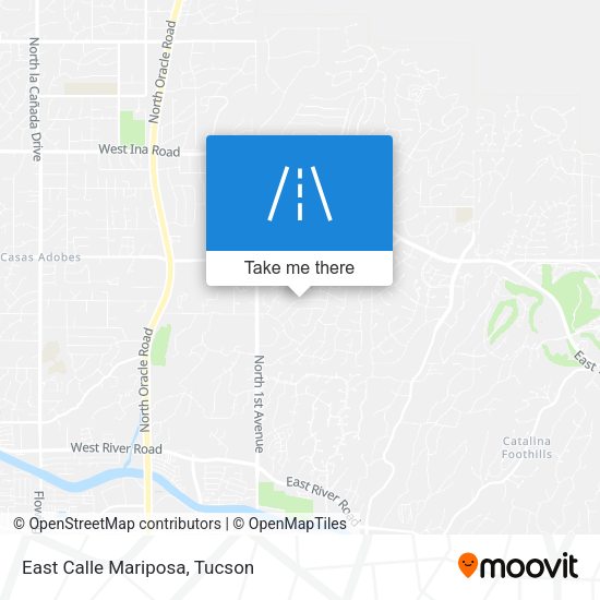 East Calle Mariposa map