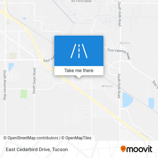East Cedarbird Drive map