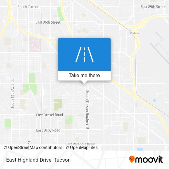 East Highland Drive map