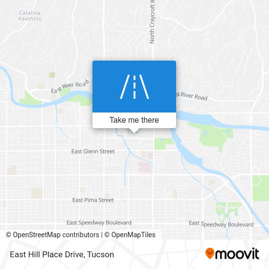Mapa de East Hill Place Drive