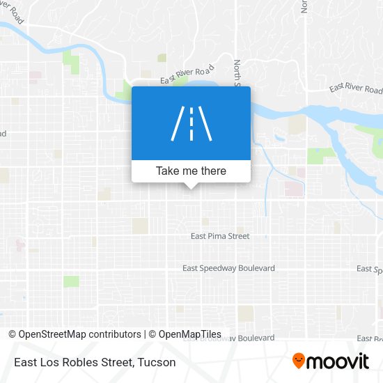 East Los Robles Street map