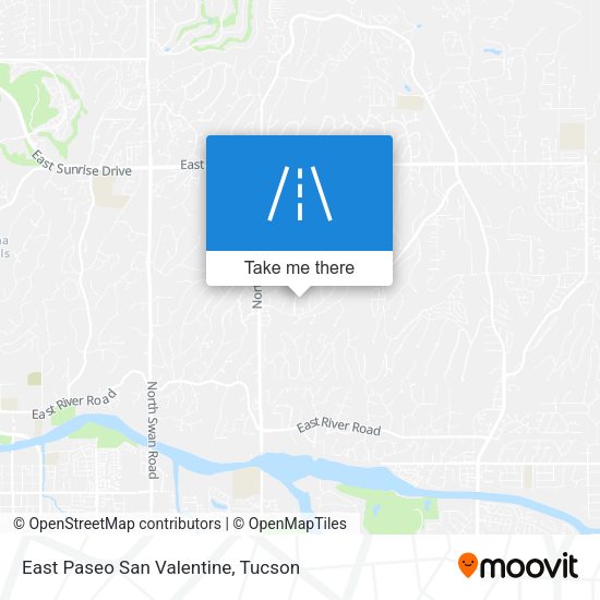 Mapa de East Paseo San Valentine