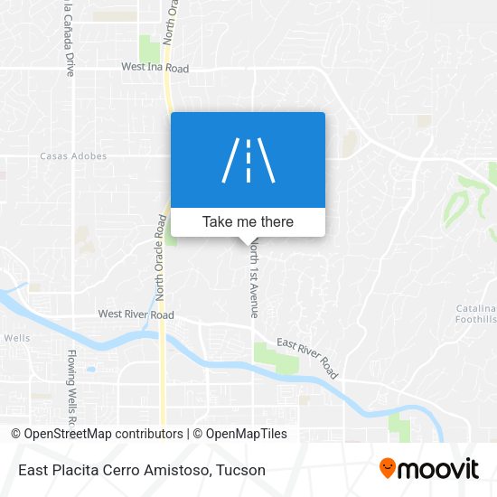 East Placita Cerro Amistoso map