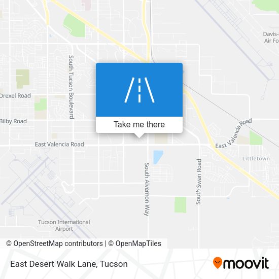 East Desert Walk Lane map