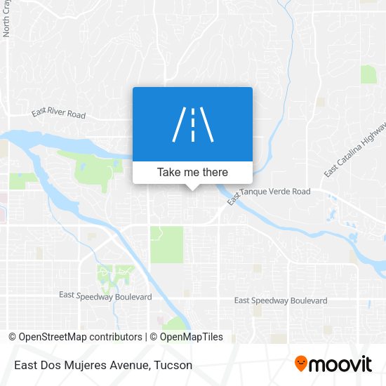 East Dos Mujeres Avenue map