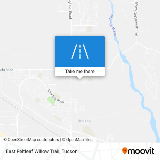 East Feltleaf Willow Trail map