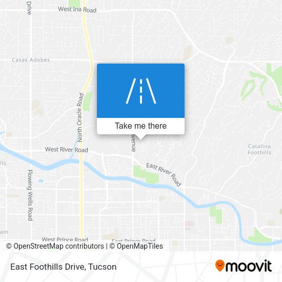 East Foothills Drive map