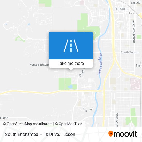 Mapa de South Enchanted Hills Drive