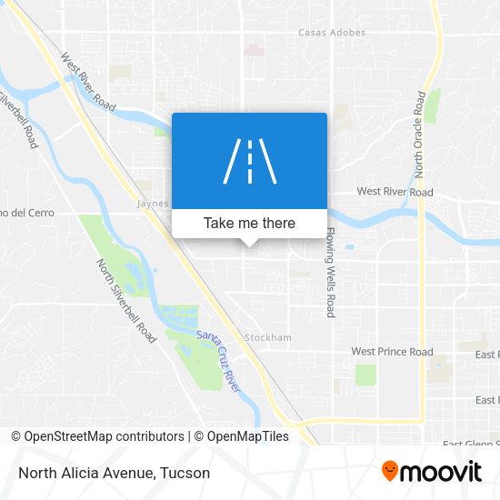 North Alicia Avenue map