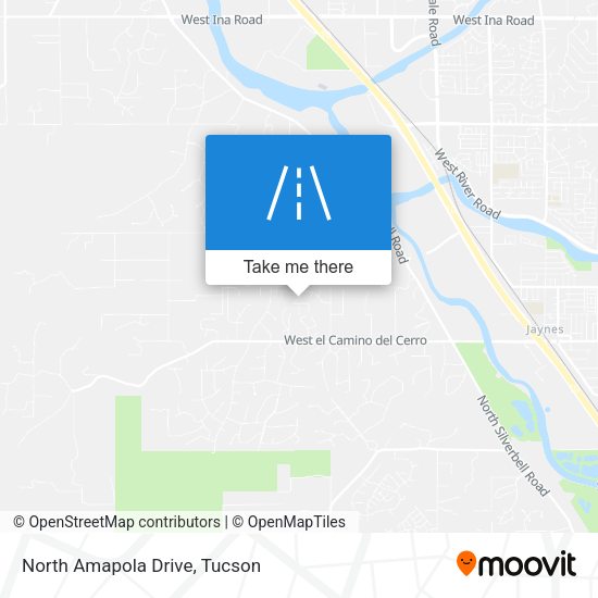 North Amapola Drive map