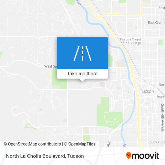 North La Cholla Boulevard map