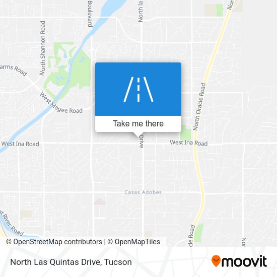 North Las Quintas Drive map