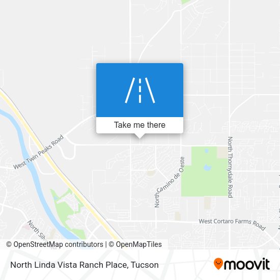 Mapa de North Linda Vista Ranch Place