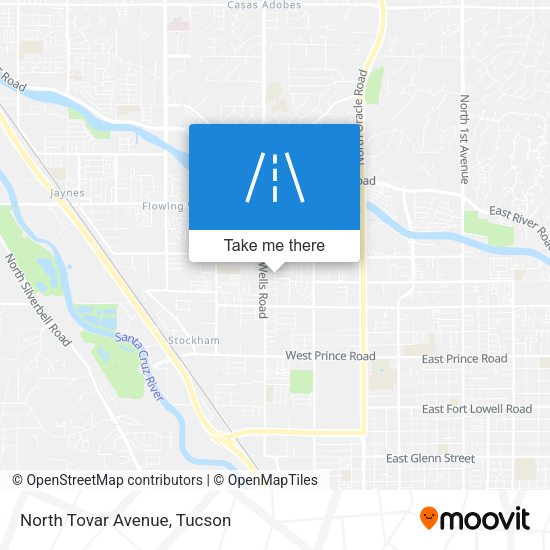 North Tovar Avenue map