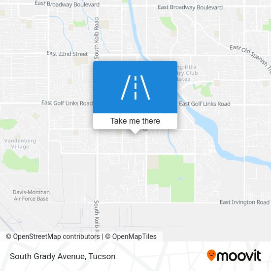 South Grady Avenue map