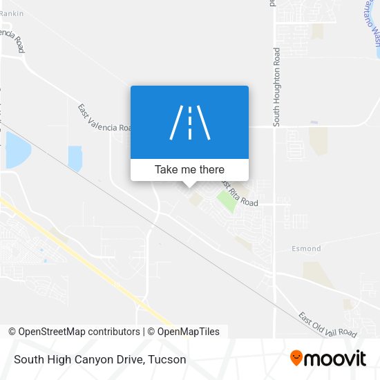 Mapa de South High Canyon Drive