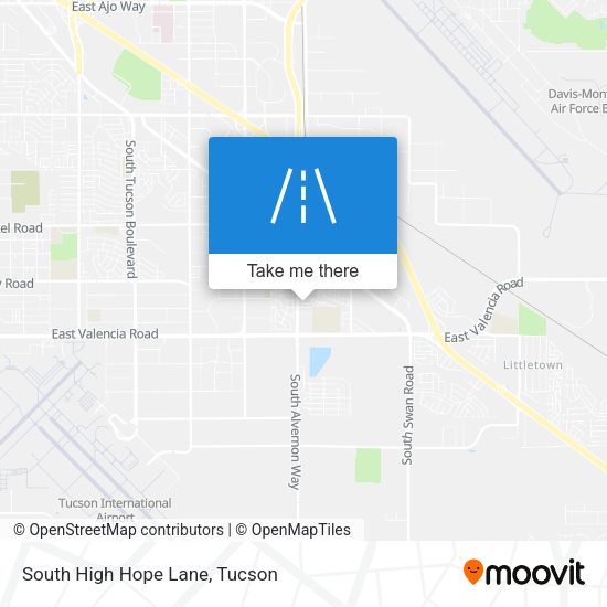 South High Hope Lane map