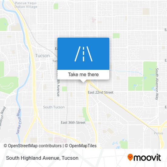South Highland Avenue map