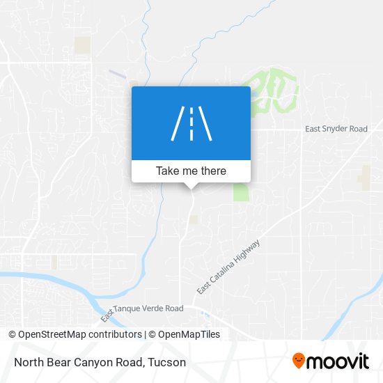 North Bear Canyon Road map