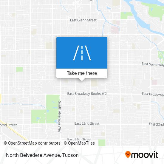 North Belvedere Avenue map