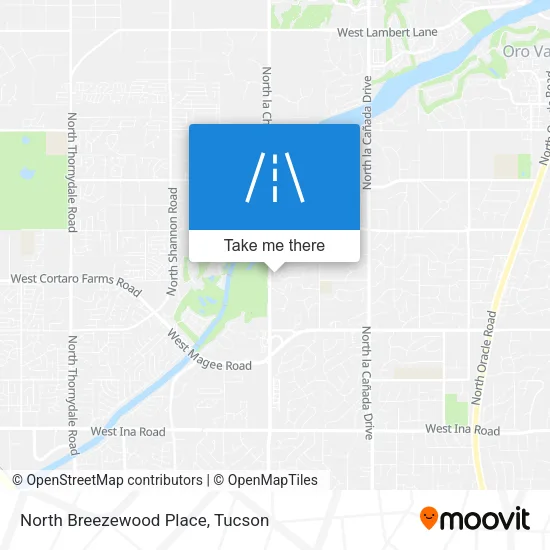 North Breezewood Place map