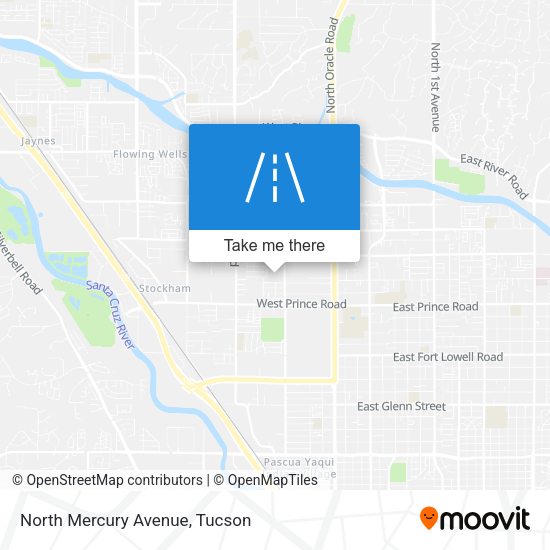 North Mercury Avenue map