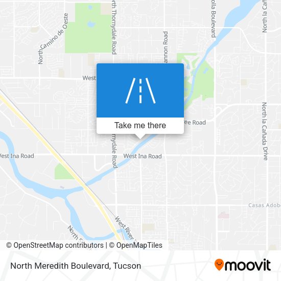 North Meredith Boulevard map