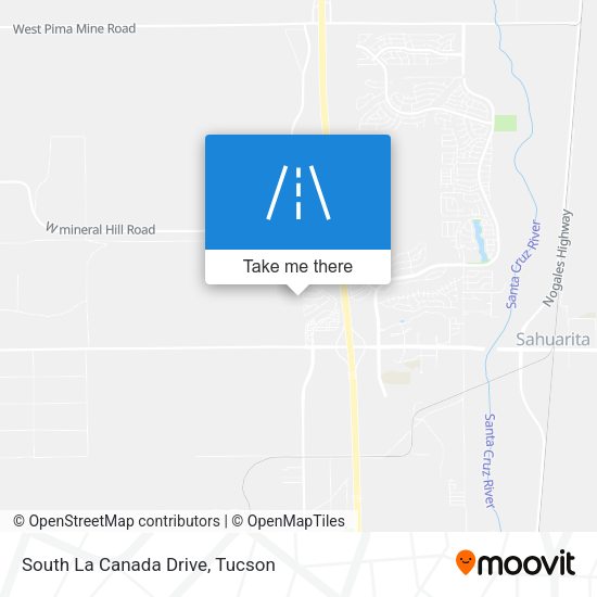 South La Canada Drive map