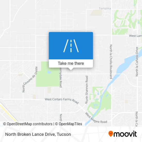 North Broken Lance Drive map